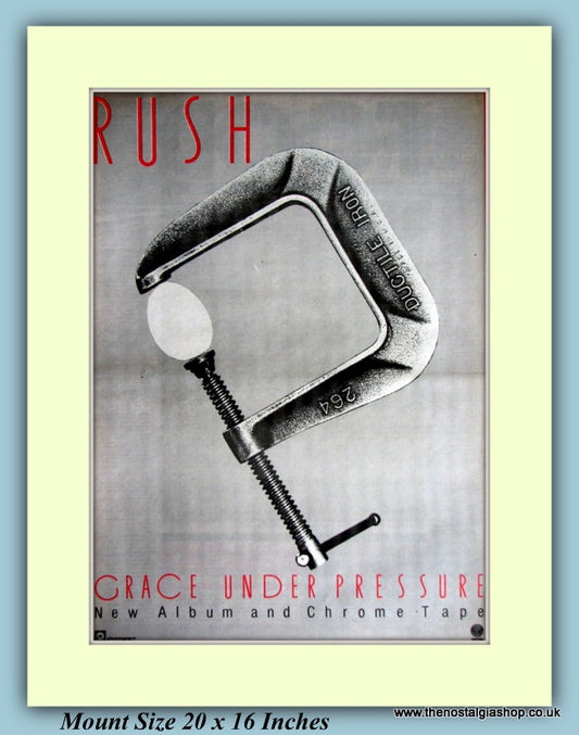 Rush Grace Under Pressure Original Advert 1984 (ref AD9091)