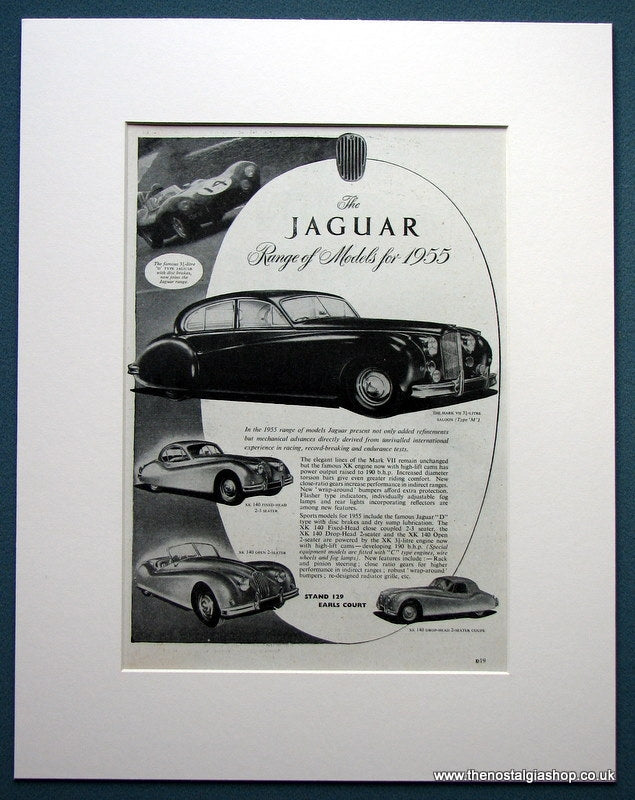 Jaguar Range Of Models 1955 Original Advert (ref AD1103)
