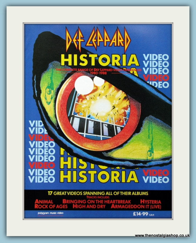 Def Leppard Historia 1988 Original Advert (ref AD4467)