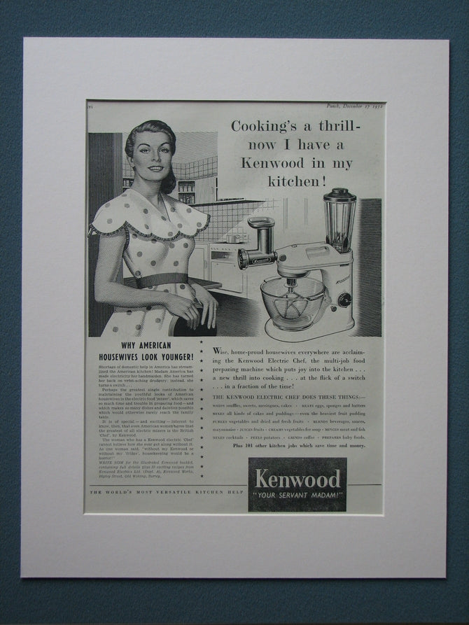 Kenwood Electric Chef 1952 Original Advert (ref AD860)