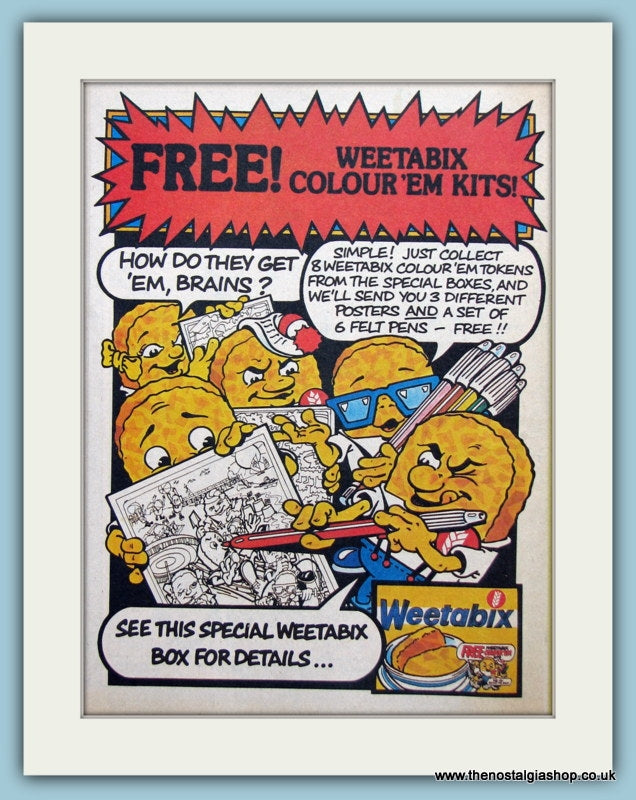 Weetabix Colouring Competition Original Advert 1982 (ref AD6425)