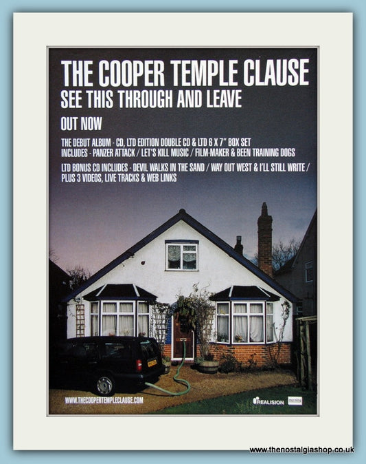 The Cooper Temple Clause See This Through And Leave 2002 (ref AD3804)