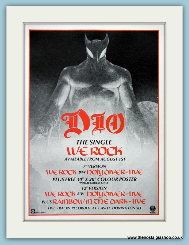 Dio We Rock 1984 Original Advert (ref AD4449)