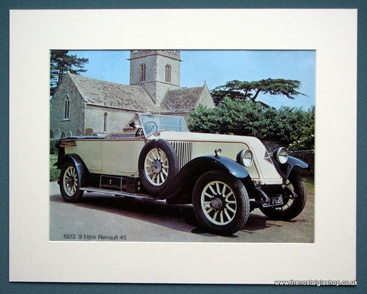 Renault 45 9.1 Litre 1923. Colour Photo Print 1974 (ref AD1337)