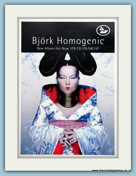 Bjork Homogenic Original Music Advert 1997 (ref AD3537)