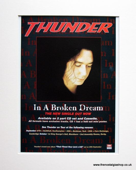 Thunder In A Broken Dream 1989 Original Advert (ref AD936)