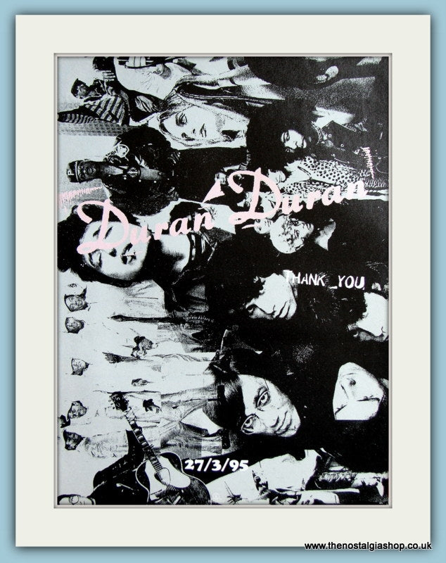 Duran Duran Thank You Original Advert 1995 (ref AD4169)