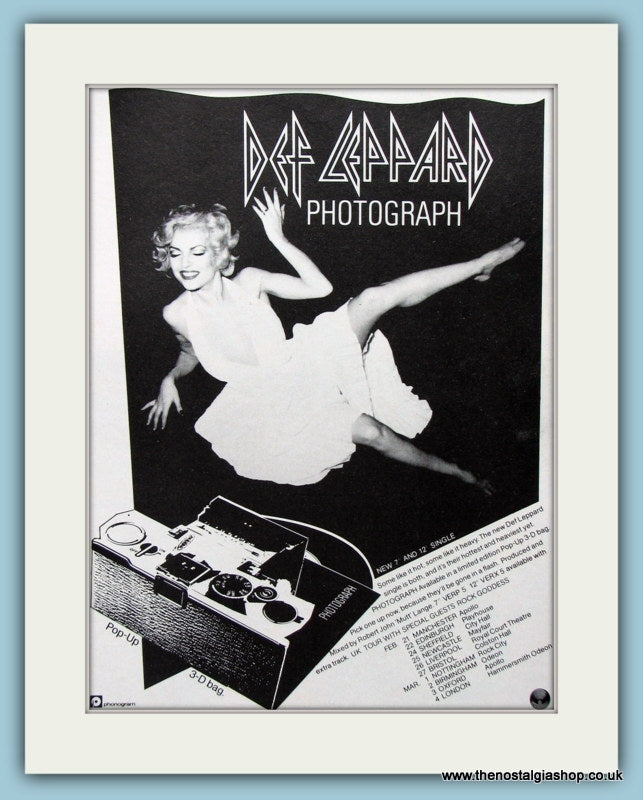 Def Leppard Photograph Feb/Mar Tour Dates 1983 Original Advert (ref AD4469)