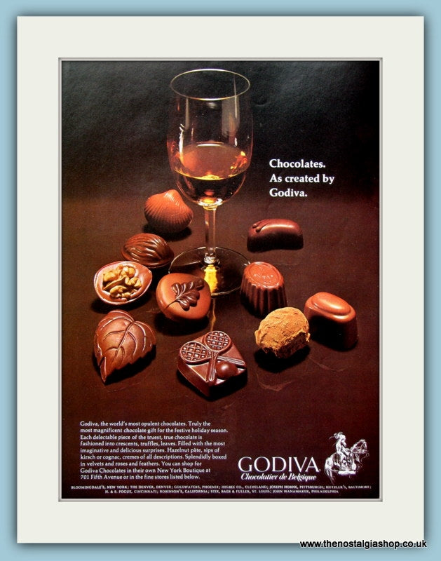 Godiva Chocolates. Original Advert 1969 (ref AD4360)