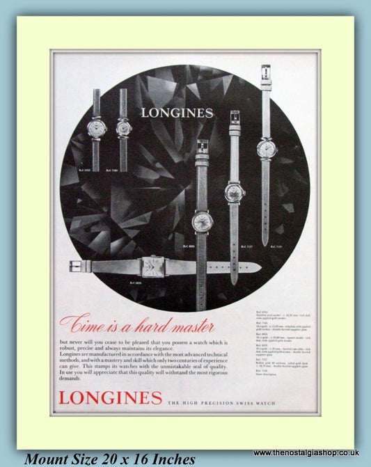 Longines Swiss Watch Original Advert 1961 (ref AD9386)