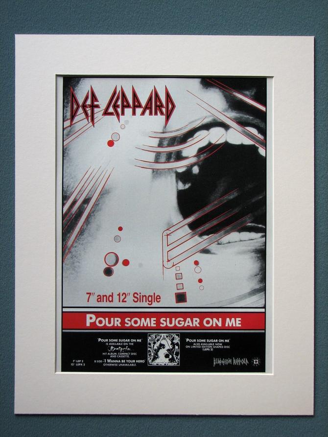 Def Leppard Set of 4 Original Adverts1988 (ref AD867)