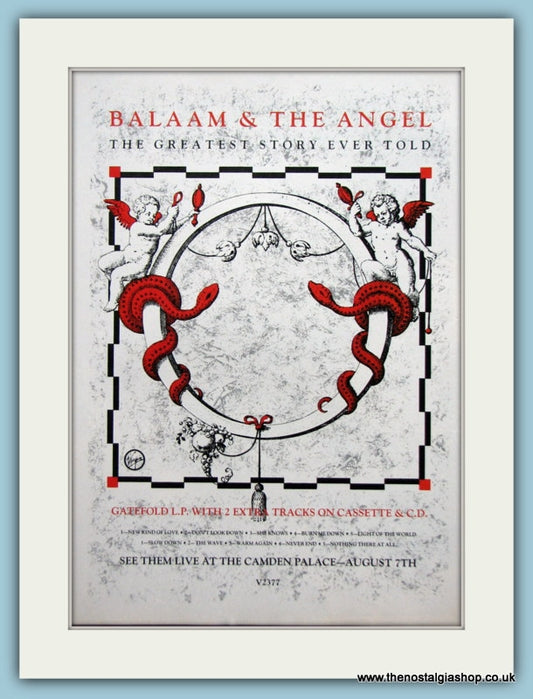 Balaam & The Angel The Greatest Story Ever Told Original Music Advert 1986 (ref AD3540)