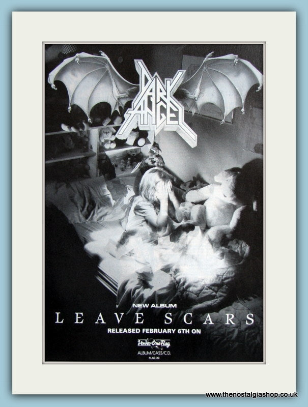 Dark Angel Leave Scars Original Advert 1989 (ref AD4175)