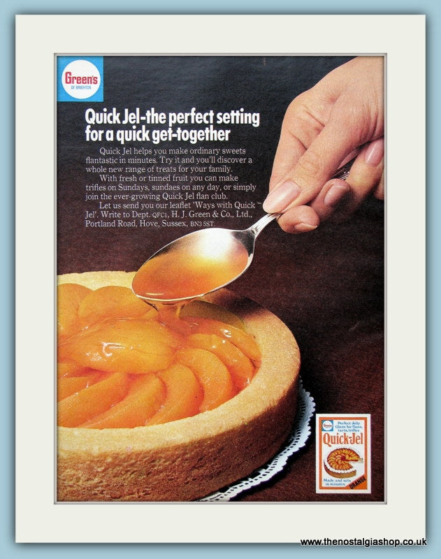 Green's Quick-Jel. Original Advert 1970 (ref AD4373)