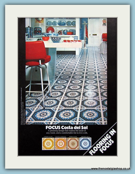 Focus Flooring. Set of 2 Original Adverts 1975 (ref AD2535)