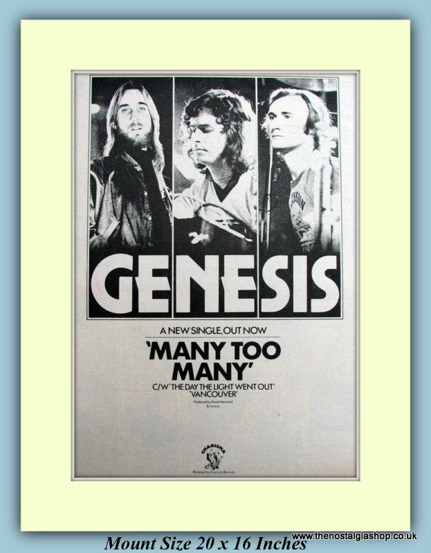 Genesis New Single 1978 Original Advert (ref AD9062)