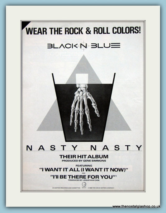 Black N Blue Nasty Nasty 1986 Original Advert (ref AD3287)