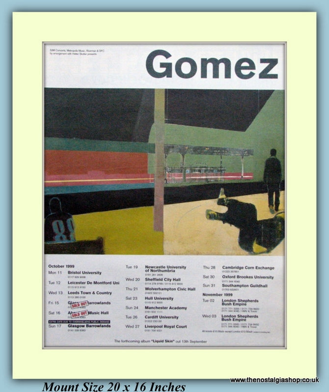 Gomez Tour Dates Oct/Nov 1999 Original Advert (ref AD9176)