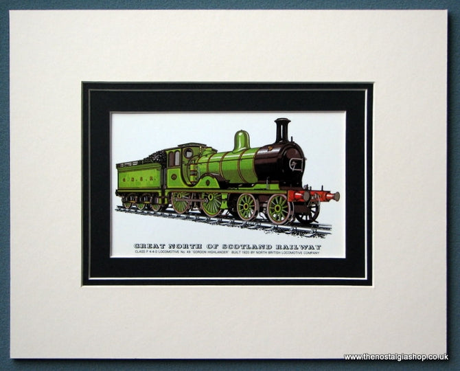 Great North of Scotland Rly 'Gordon Highlander'  Mounted Print (ref SP66)