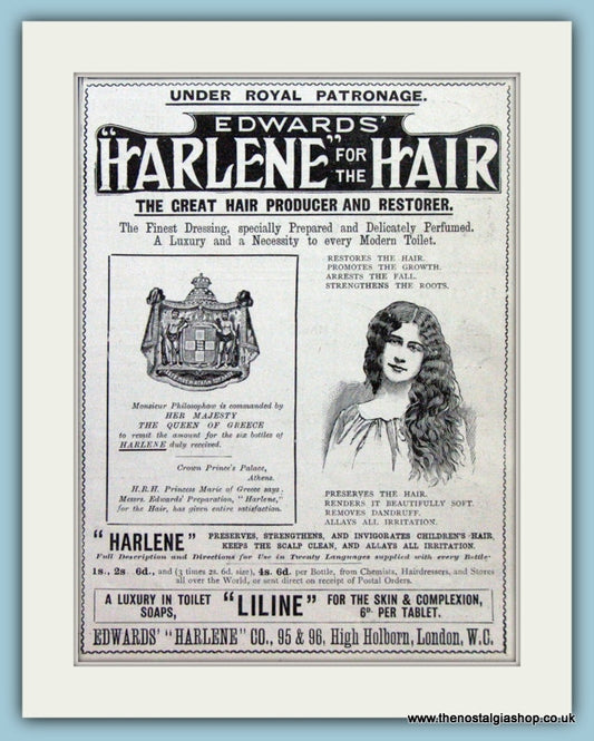 Harlene for the Hair. Original Advert 1899 (ref AD6002)