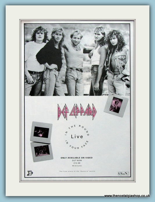 Def Leppard Live In The Round 1989 Original Advert (ref AD4455)