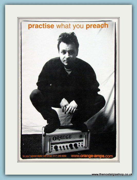 Orange Amps with James Dean Bradfield. Original Advert 1999 (ref AD2226)