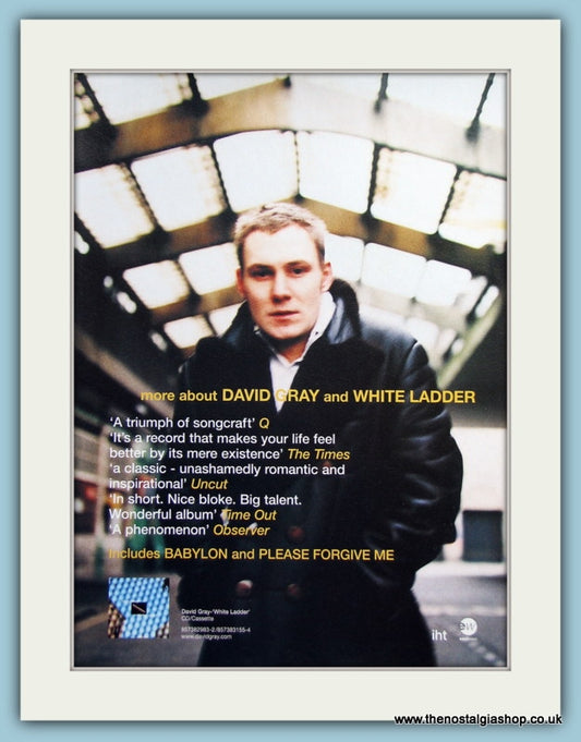 David Gray White Ladder Original Advert 2000 (ref AD4157)