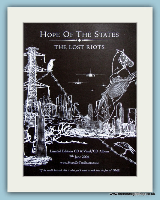 Hope of The States - The Lost Riots 2004 Original Advert (ref AD2896)