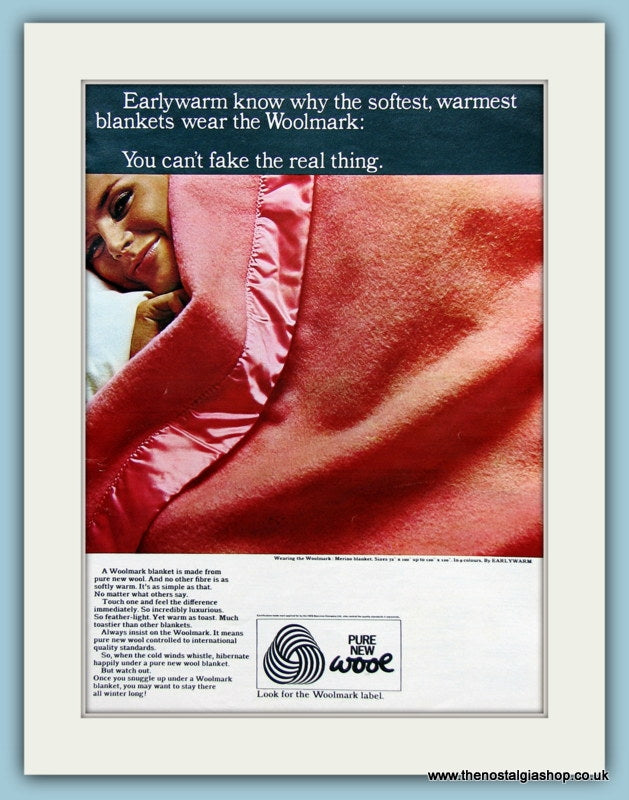 Woolmark Blankets Original Advert 1967 (ref AD2396)