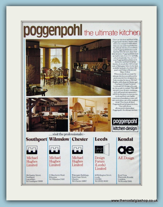 Poggenpohl Kitchen Furniture Original Advert 1978 (AD2789)