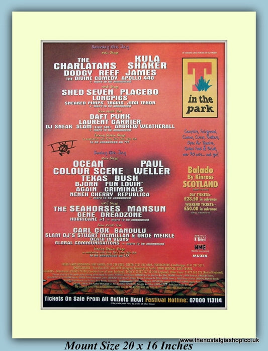 T In The Park Balado By Kinross Scotland 1997 Original Advert (ref AD9029)