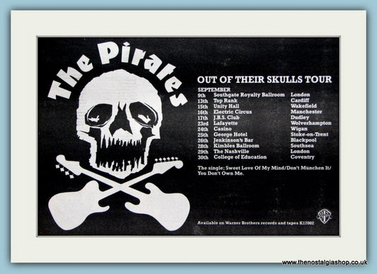 The Pirates Out of Their Skulls Tour Original Advert 1977 (ref AD2103)