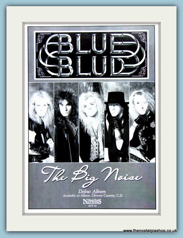 Blue Blud The Big Noise - Running Back Set Of 2 Original Music Adverts 1989 (ref AD3582)