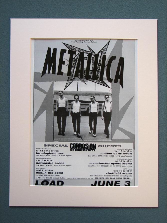 Metallica set of two Original Adverts 1996 (ref AD866)