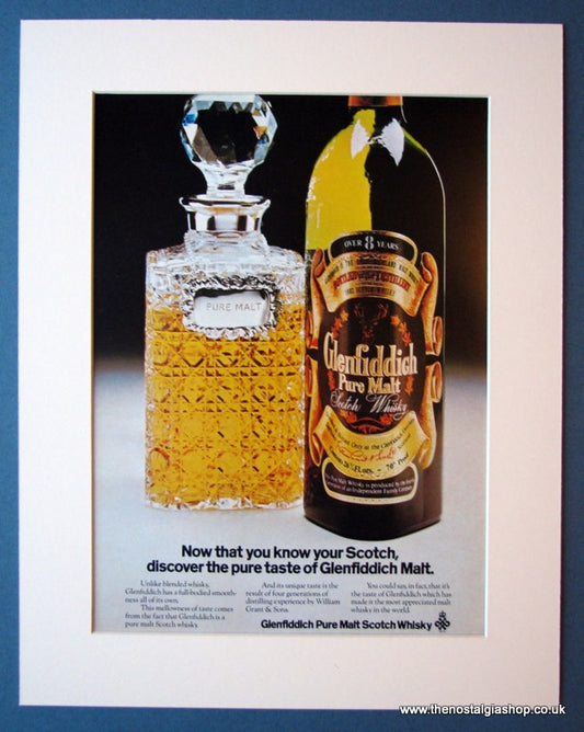 Glenfiddich Whisky. Set of 2 Original Adverts 1975 & 1983 (ref AD1186)