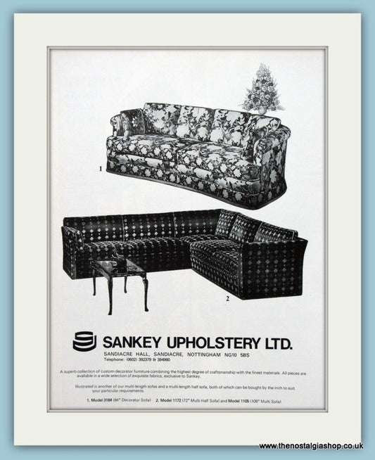 Sankey Upholstery Ltd Original Advert 1975 (ref AD2456)