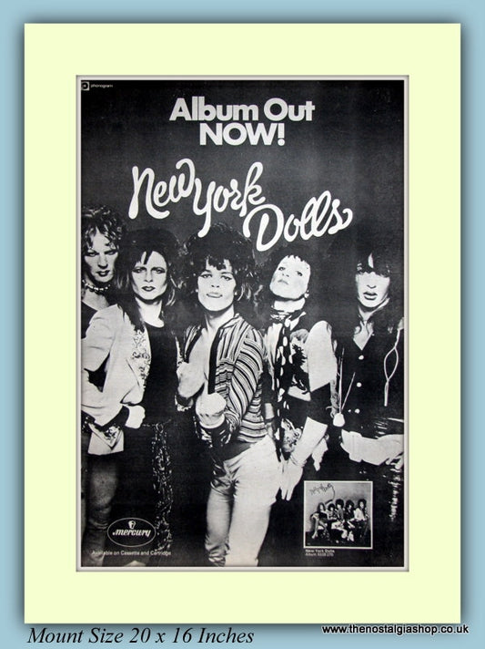 New York Dolls Original Advert 1973 (ref AD9110)