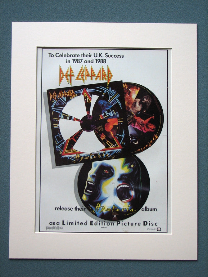 Def Leppard Set of 4 Original Adverts1988 (ref AD867)