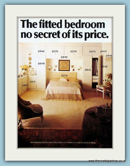 Hygena Fitted Bedroom. Original Advert 1976 (ref AD2404)