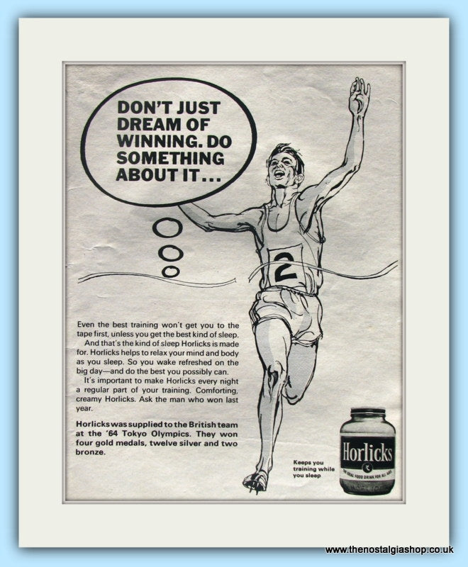 Horlicks. Athletes Original Adverts x 2 1960s (ref AD4907)