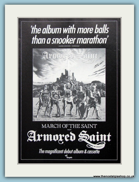 Armored Saint March Of The Saint 1985 Original Advert (ref AD3161)