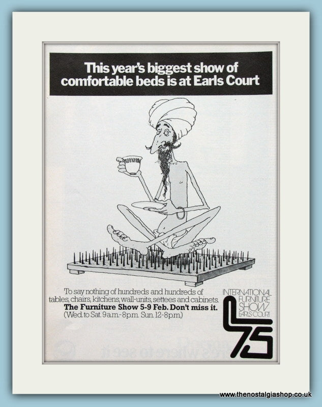 International Furniture Show At Earls Court Original Advert 1975 (ref AD2387)