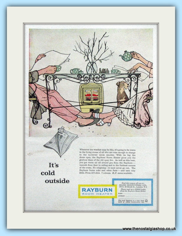 Rayburn Room Heater Original Advert 1955 (ref AD4843) – The Nostalgia Shop