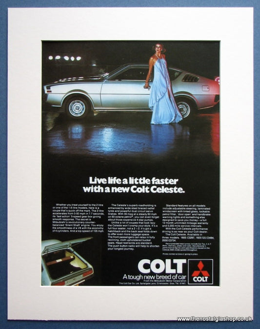 Colt Celeste. Original Advert 1977 (ref AD1483)