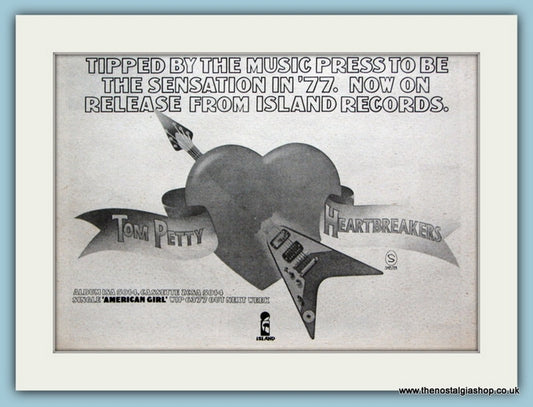 Tom Petty Heartbreakers Original Advert 1977 (ref AD2077)