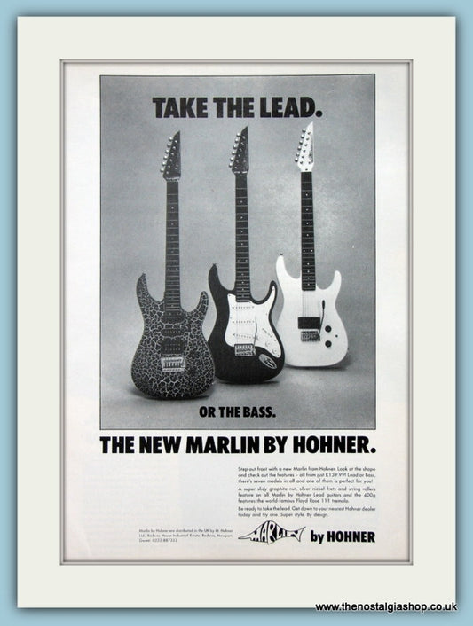 Marlin Guitar By Hohner Original Advert 1989 (ref AD2717)