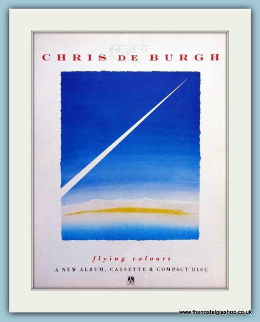 Chris De Burgh Flying Colours Original Music Advert 1988 (ref AD3759)