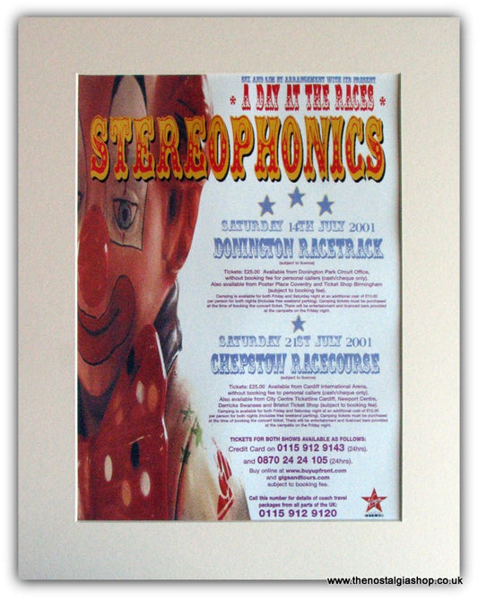 Stereophonics Tour Advert 2001 (ref AD1798)