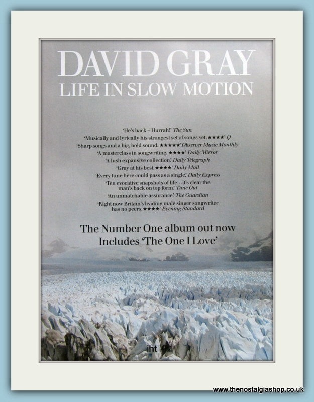 David Gray Life In Slow Motion Original Advert 2005 (ref AD4158)