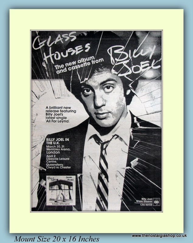 Billy Joel Glass Houses Original Advert 1980 (ref AD9099)